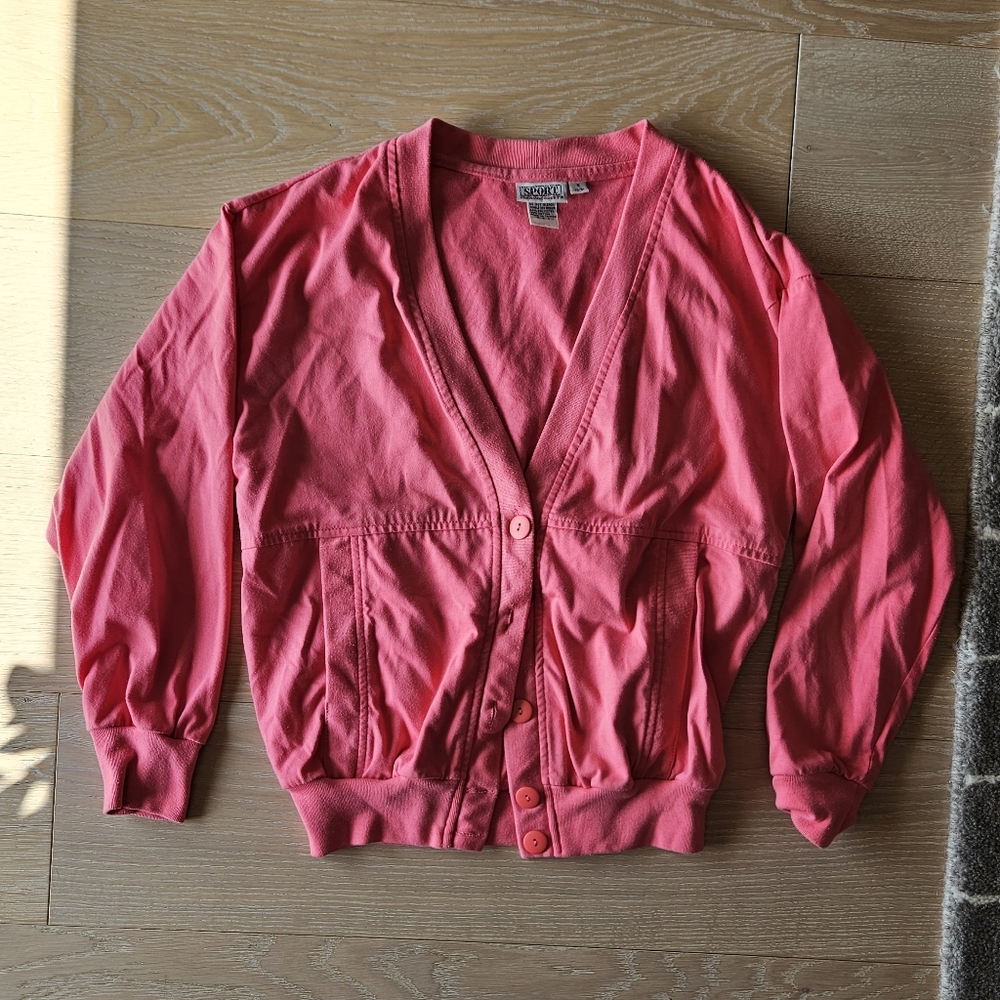 Vintage hot pink cardigan